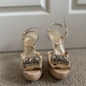 Elegant Gold Women's Heels